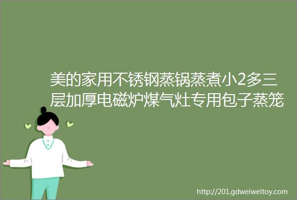 美的家用不锈钢蒸锅蒸煮小2多三层加厚电磁炉煤气灶专用包子蒸笼